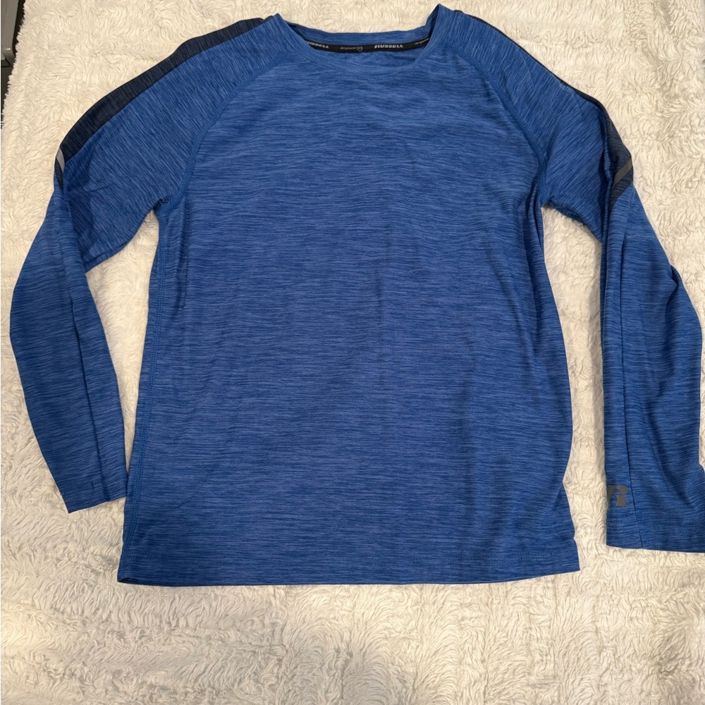 Boys Russell Athletics Blue Long Sleeve Shirt, size small (6-7)